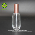 Best selling vazio boston rodada limpar bomba de vidro tampa de garrafa de cosméticos frasco